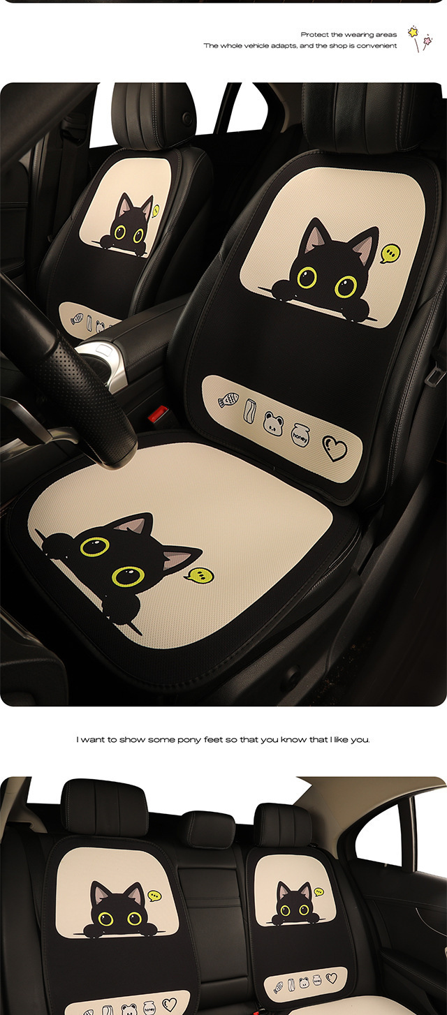 Cyber Celebrity Car Cushion Four Seasons Universal Half Pack Seat Cover Goddess Seat Cushion Summer Seat Cover Cute Cartoon Car Cushion