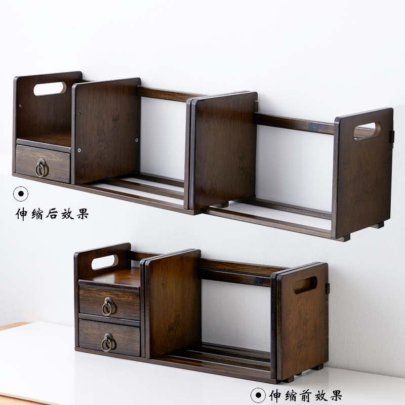 Estantería de escritorio estudiante dormitorio escritorio estantería de múltiples capas simple muebles de madera maciza moderno estante de almacenamiento