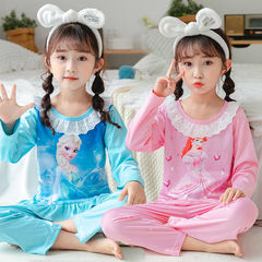 子供用パジャマ女の子春と秋の長袖の王女の女の子の部屋の服の中で大きい子供のかわいい赤ちゃんのパジャマのスーツ