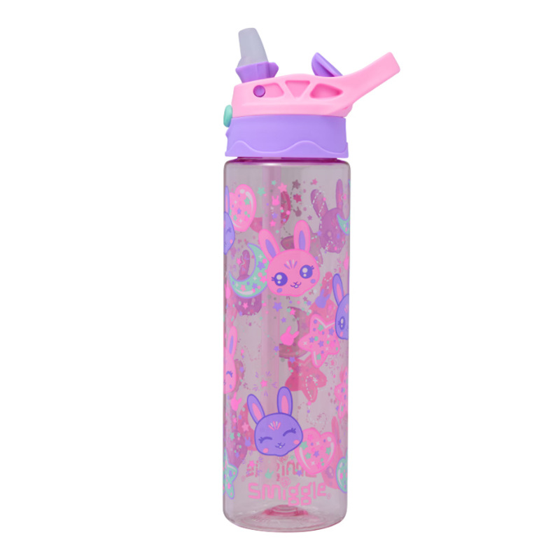 Taza de agua con pajita smiggle australiana Taza ligera y transparente para niños y niñas Taza de agua de 650ml de gran capacidad