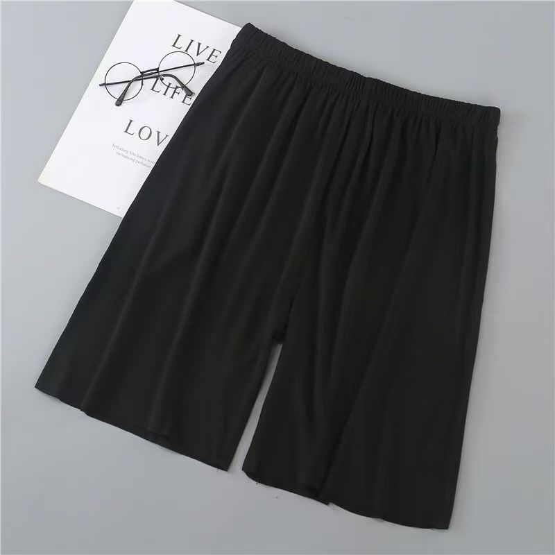 Upgraded Milk Silk Five-Point Pants Men's Loose Seamless Beach Home Sleep Pants Cool-Feel Casual Outdoor Shorts