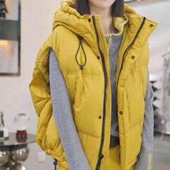 欧货连帽马甲羽绒棉服马甲宽松加厚2025春秋新款坎肩背心洋气外套