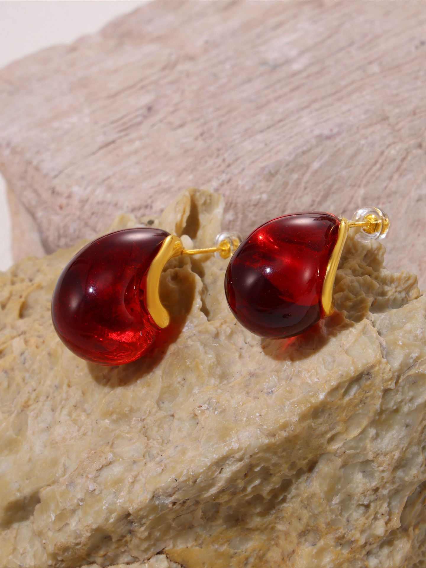 Dopamine Candy Colour Resin Square Earrings For Women Titanium Steel_voghion.com