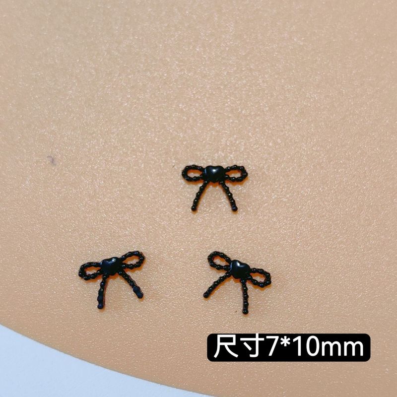美甲法式蝴蝶结飘带饰品新款合金甜心百搭迷你桃心领结指甲装饰品|undefined