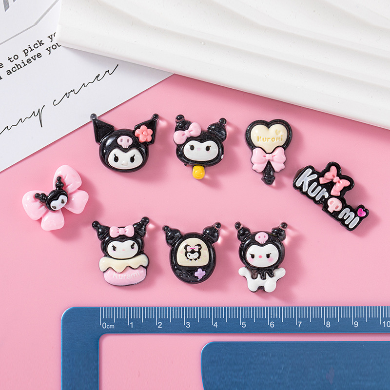 Nuevo hielo transparente sanrio resina de dibujos animados accesorios coolomi muñeca DIY crema goma teléfono caso cuerda pelo material