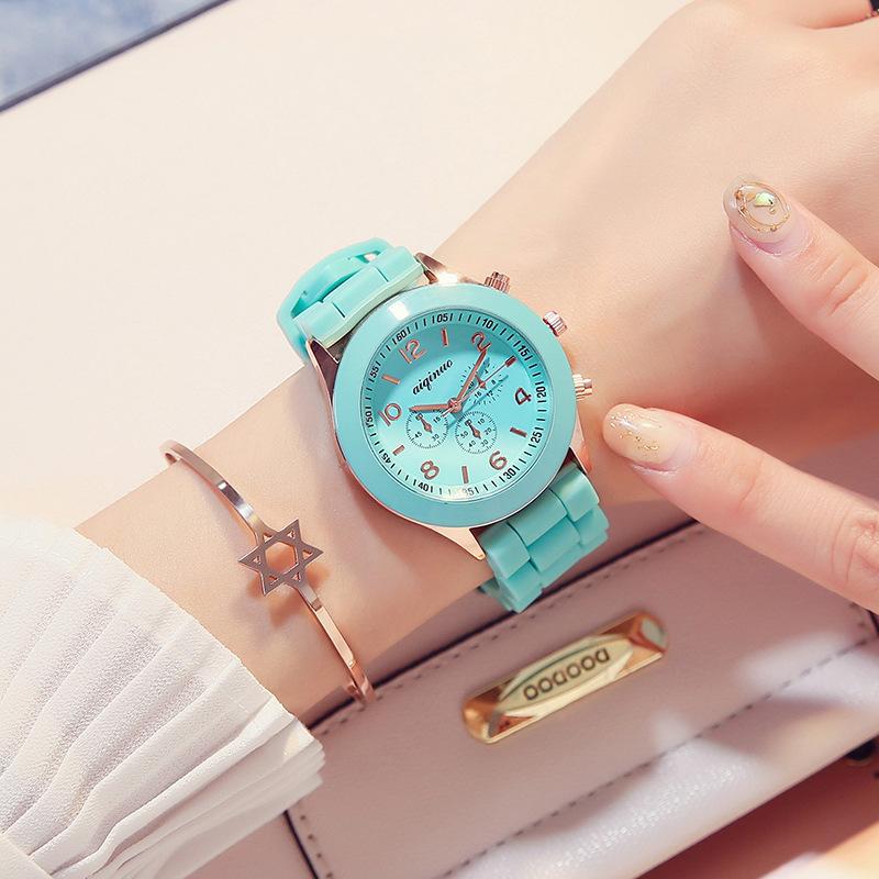 Reloj de silicona de color caramelo jalea niños estudiante reloj de silicona reloj de pareja reloj de cuarzo de moda para hombres y mujeres