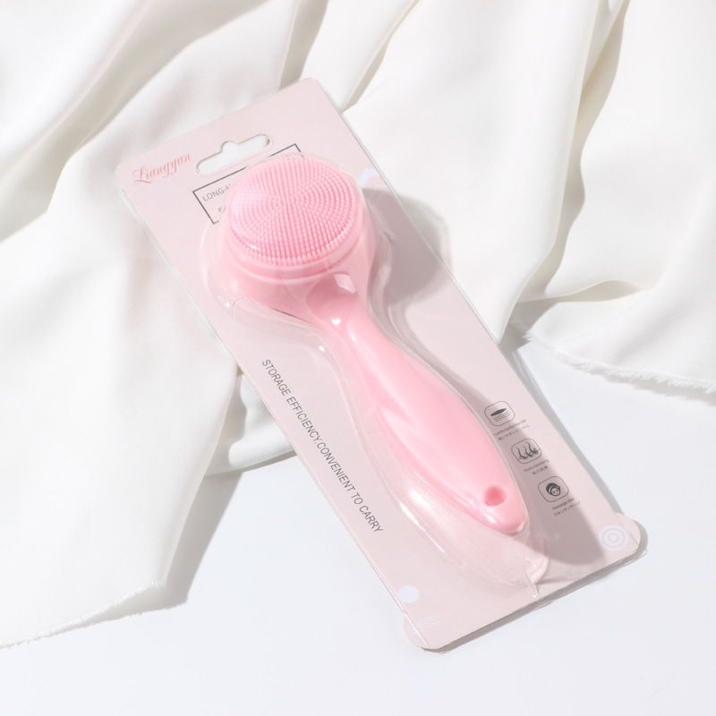 Cepillo Silicona Mango Largo｜Limpieza Facial y Corporal Tipo Influencer