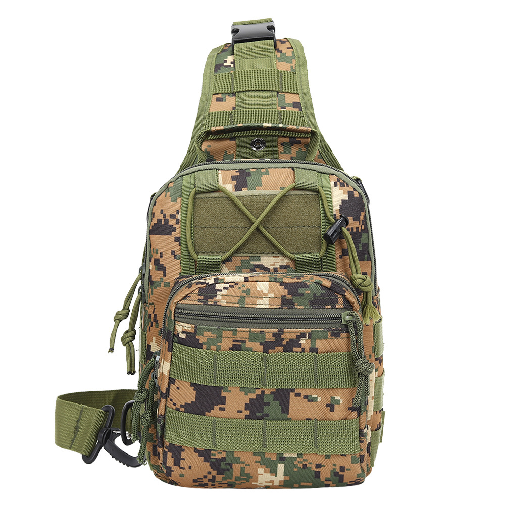 Bolso de pecho para deportes al aire libre para hombre, bolso de pecho táctico de camuflaje militar, bolso cruzado informal multifuncional para hombres y mujeres, ultraligero.