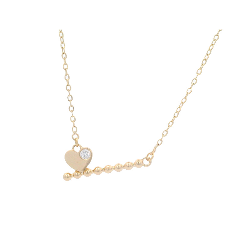 Collar Xuping Nuevo, Estilo Minimalista y Moderno, con Forma de Corazón, Cadena para Clavícula con Diseño de Piedras Artificiales, Versátil