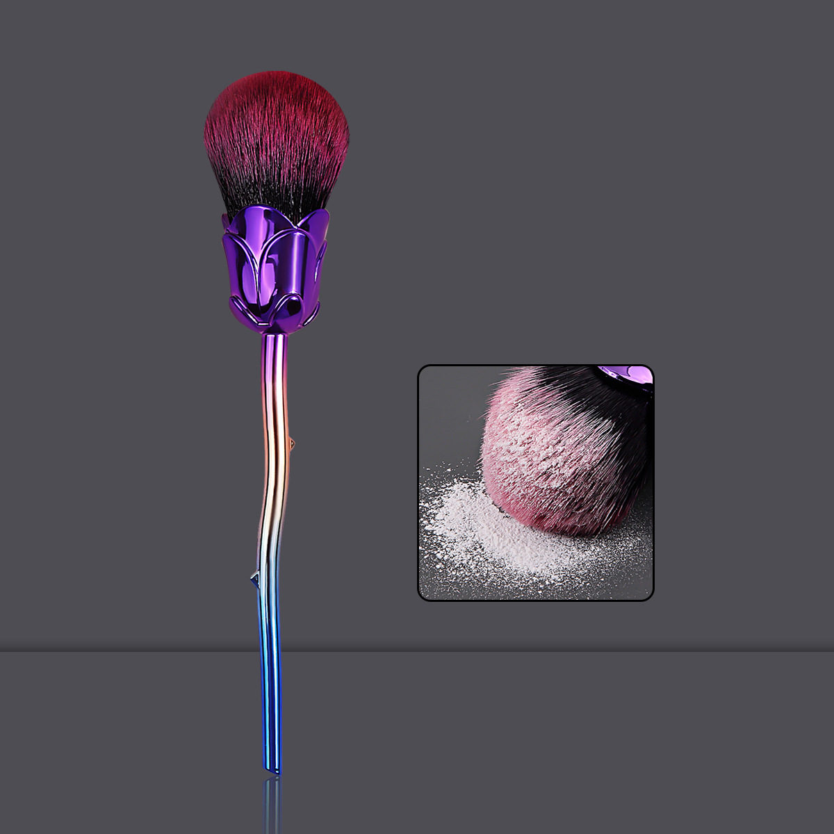 Sola Rosa cepillo suelto rubor cepillo suave pelo portátil multifuncional maquillaje cepillo de alta gama herramientas de belleza