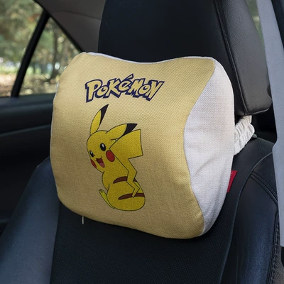 Waist support: car cushion backrest cute car - diamond-pillow-yellow-pikachu-single