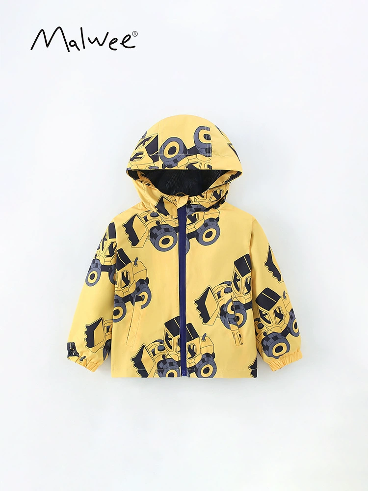 Осень trench coat для мальчиков, куртка, детский кардиган с капюшоном на молнии, европейский стиль, детская одежда