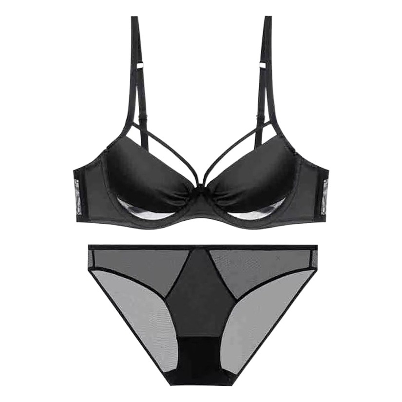 El Comercio exterior europeo y americano sexy Luz de lujo pecho grande pequeño hueco ver a través de la tentación ropa interior ligero colección superior pecho sujetador cubierta