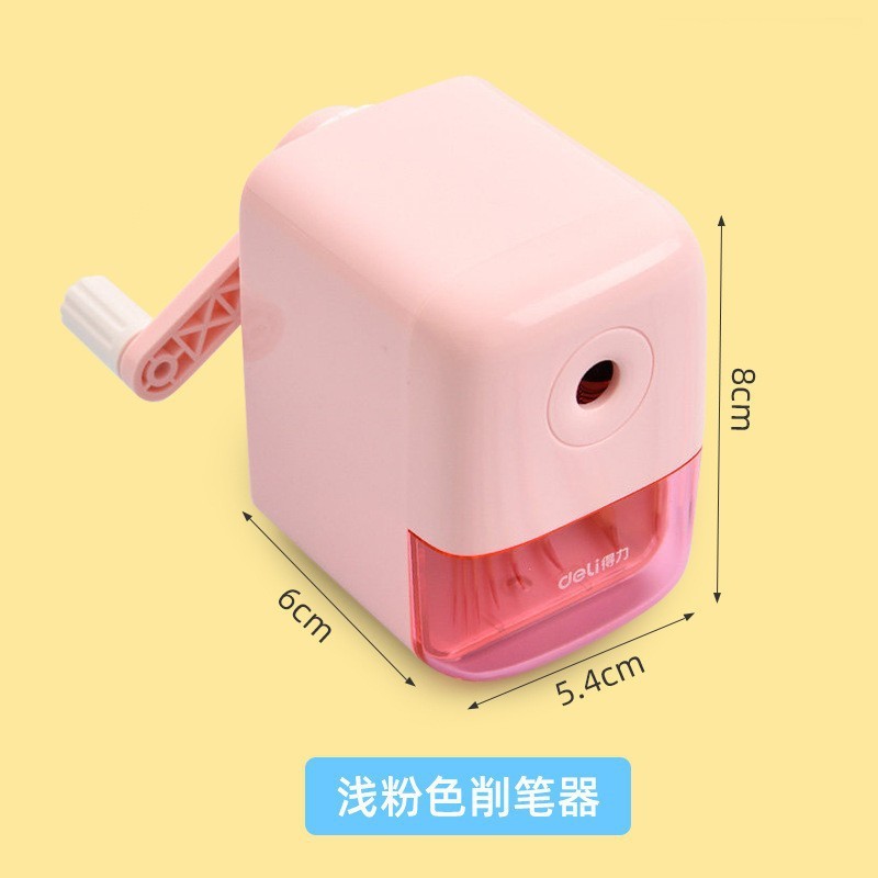 得力手摇卷笔刀小学生专用转笔刀削笔刀自动进铅儿童削笔器批发|undefined