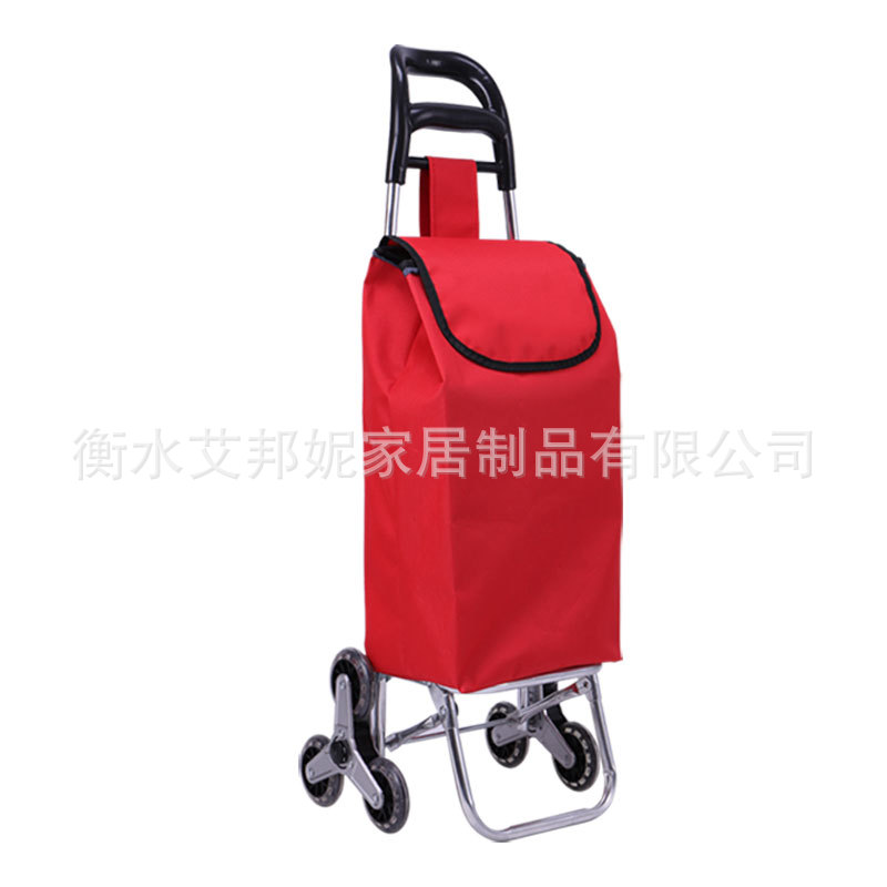 Carro de compras de verduras pequeño carro de tracción doméstico ligero portátil de compras plegable con taburetes carro remolque silencioso material de clavo LOGO