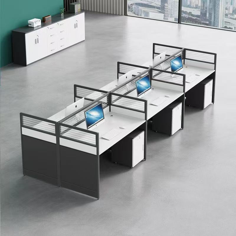 Employee Workstation Desk Partition Office Screen Partition Computer Desk Multi-Combination 2/4/6/8 Workstation Desk Double Workstation