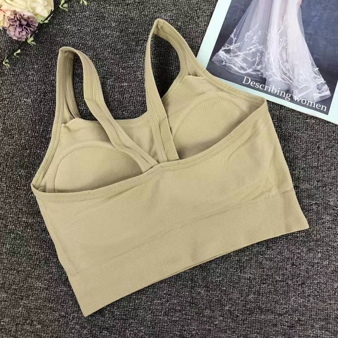 Nueva taza fija sin costuras de alta calidad, chaleco de dama sin anillo de acero, bra de yoga, ropa interior deportiva, mujer al por mayor image 5