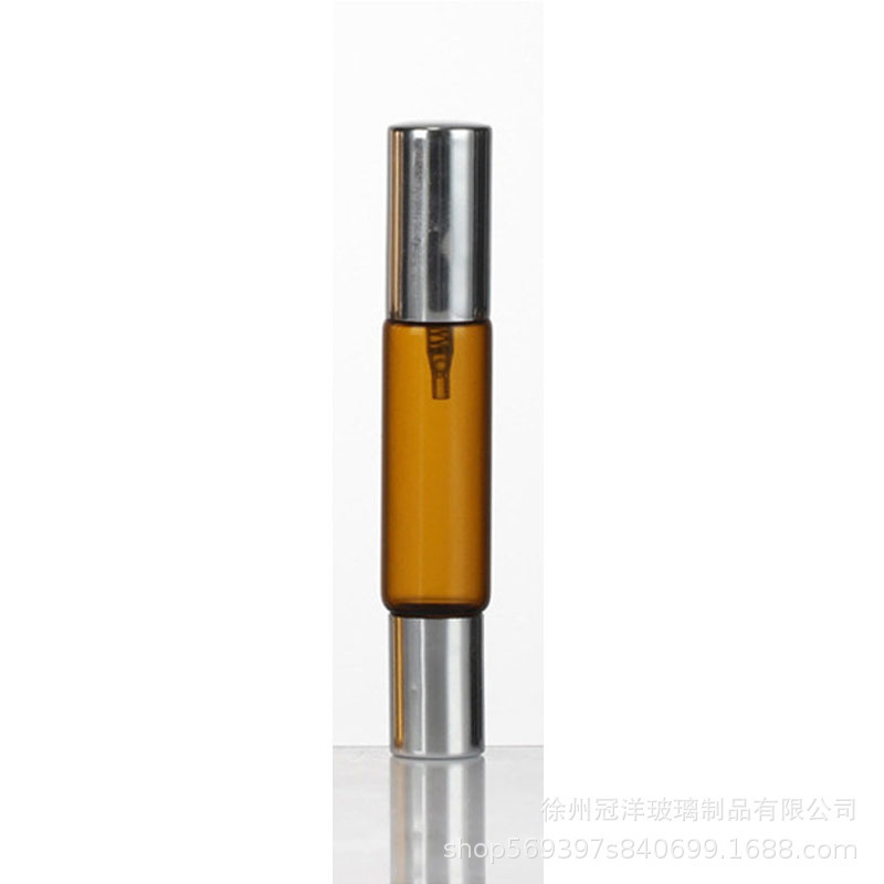 玻璃双头滚珠喷雾瓶精油香水分装瓶透明精华液走珠瓶茶色香水瓶|undefined