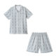 Breathable children's double-layer yarn pajamas spring and summer non-side seams cotton good quality plaid short sleeve shorts cotton pajamas suit