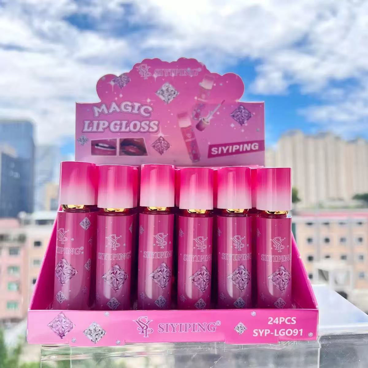 Preferencia transfronteriza SIYIPING diamantes magia lipstick paquete de diamantes flash humectante color maquillaje al por mayor