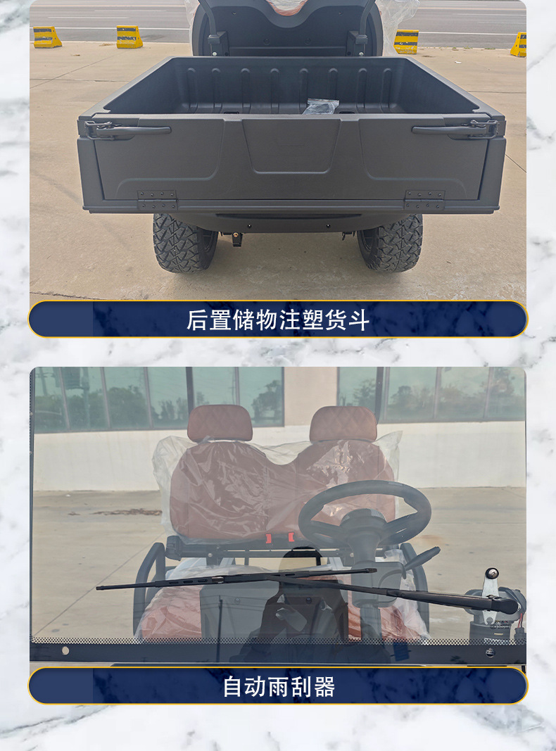 New Model of Electric Golf Cart with Cargo Bucket Sightseeing Cart Shipped from Thai Factory Electric Golf Cart