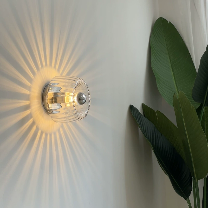 Современный креативный светильник из стекла с LED, декор для кровати