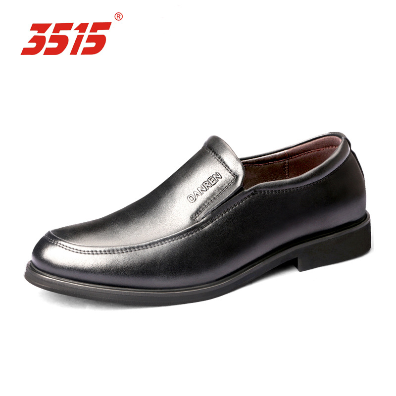 Jihua 3515 Business Casual British Style Lace-Up Versatile Work Men's Shoes Leather Shoes Men's Breathable Comfortable Star Wars Genuine Leather