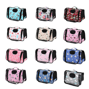 Cartoon Cat Bag Space Capsule Pet Bag Three-Piece Set Shoulder Crossbody Outing Backpack Foldable Portable Dog Bag Wholesale