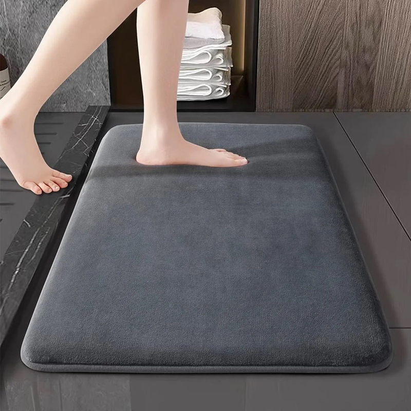 Bathroom Floor Mat Bathroom Quick-drying Entry Door Super Thick Bathroom Absorbent Floor Mat Non-slip Absorbent Kitchen Thickened Bedroom