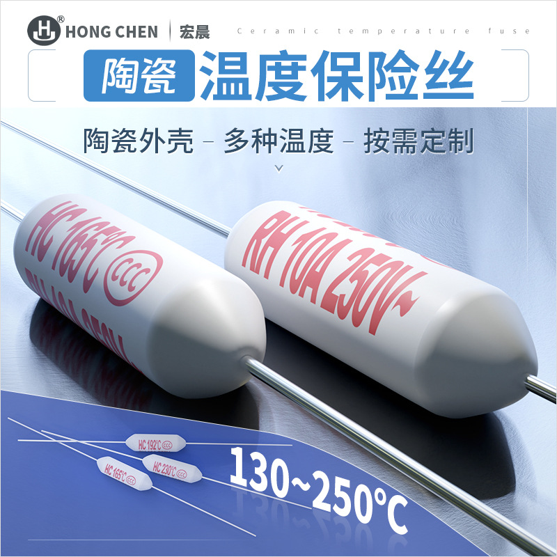 陶瓷温度保险丝热熔断体器家电保险管配件温控RH165度10A15A/250V