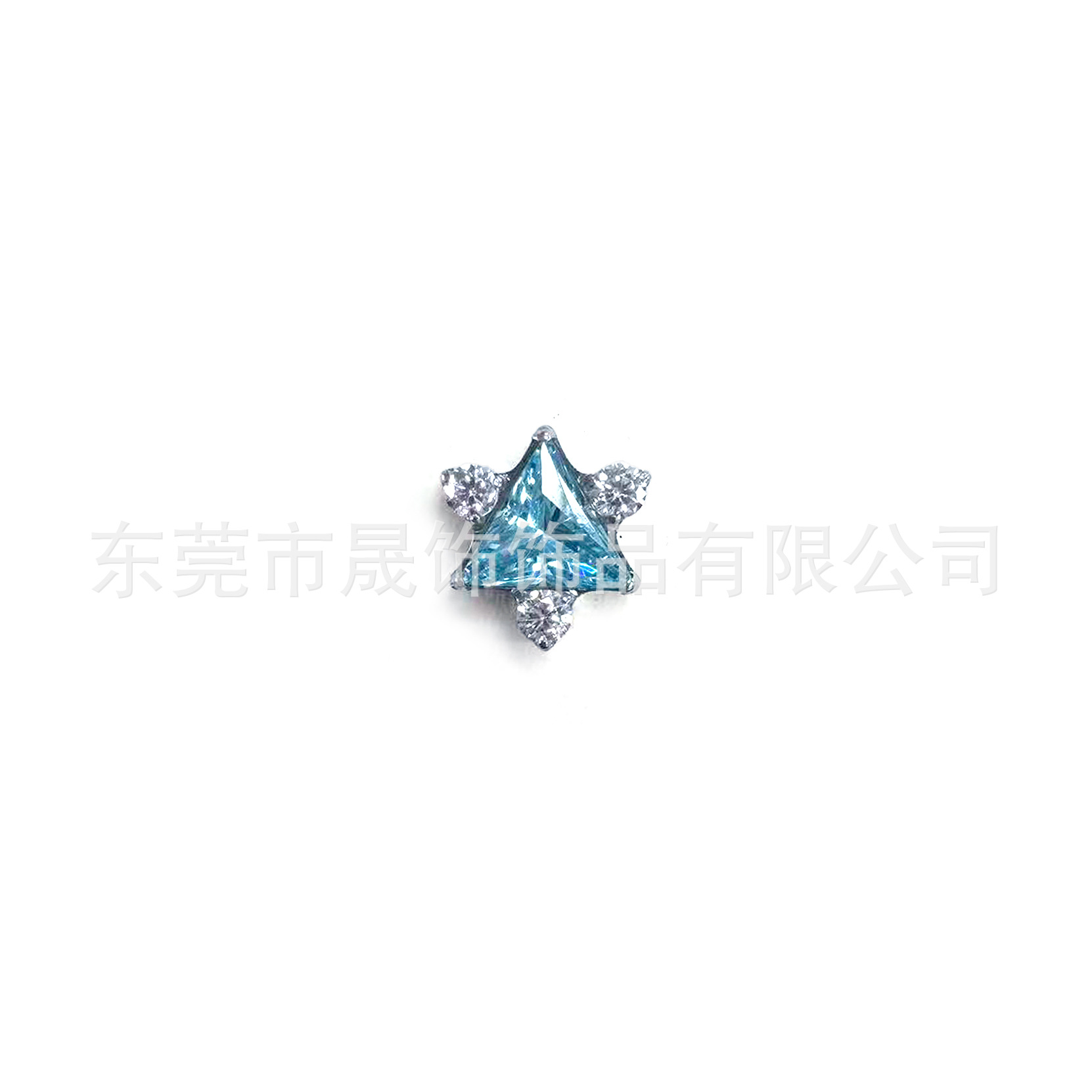 F136 Titanium Alloy 三角 Flower Cubic Zirconia Ear Stud G23 Titanium Internal Thread Cubic Zirconia Labret Stud Ear Stud Piercing Jewelry 头