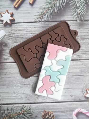 拼图巧克力168肥皂模巧克力饼干模蛋糕模具雪糕糖果硅胶模具