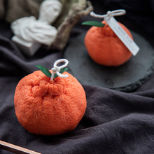 4KRZ DIY手工香薰蜡烛3D立体仿真橘子硅胶模具 水果丑橘矽胶模