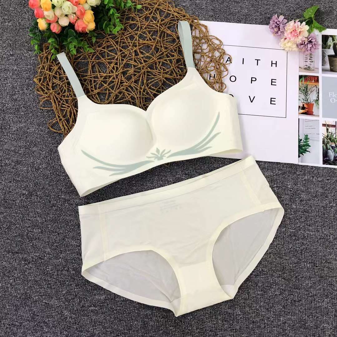 Nueva ropa interior sin costuras de las mujeres pequeño pecho push up anti-flacidez delgada inalámbrica traje de sujetador de mama