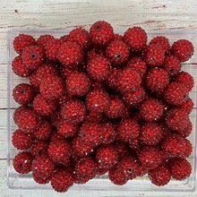 10MM-22MM树脂钻球 镀底大红钻钻球珠Chunky Beads DIY镶钻珠子