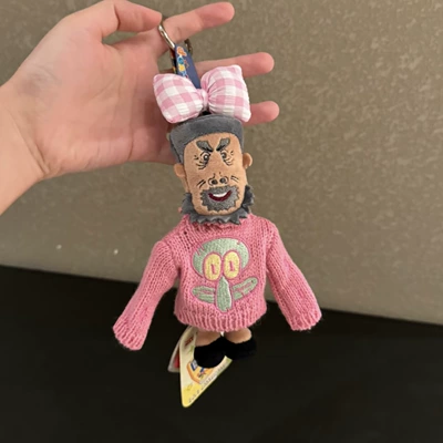Pluş açarlıqlar Keychain Decoration - pink-sweater-grandpa-cow-pendant