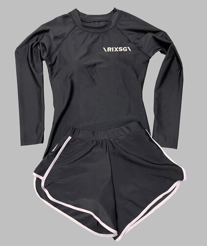 Sun protection quick-drying wetsuit  new split long-sleeved shorts snorkeling wetsuit couple swimsuit female surfing suit