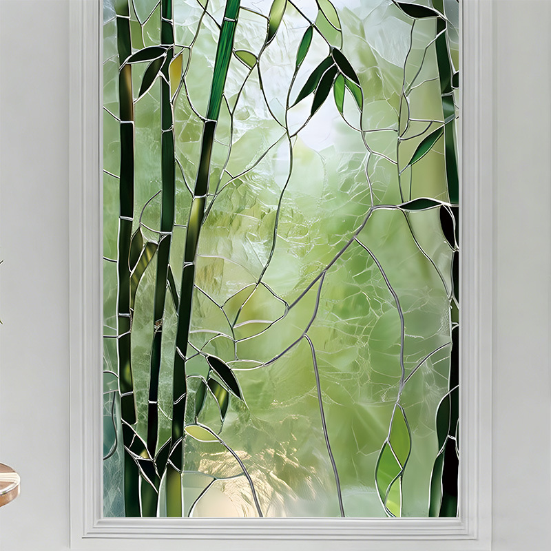 Cross-Border Minimalist Bamboo Leaf Electrostatic Cling Film Translucent Glass Sticker Colorful Window Self-Adhesive Pvc Sticker Home Window Decal Cross-Border Minimalist Bamboo Leaf Electrostatic Cling Film Translucent Glass Sticker Colorful Window Self-Adhesive Pvc Sticker Home Window Decal