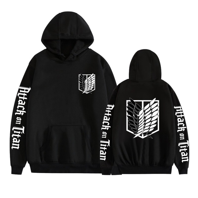 2022 New Cross-Border Attack on Titan Survey Corps Mikasa Allen Wings of Freedom Casual Sweatshirt Autumn and Winter Trend
