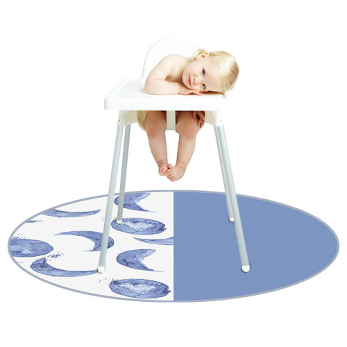 Cross-border baby high chair non-slip mat multi-functional round baby anti-dirty floor mat multi-purpose picnic mat
