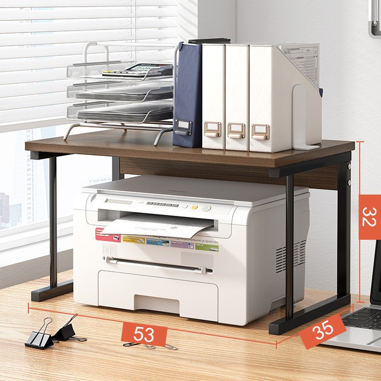 [H형] 더블 레이어 53x 35x 32 브러시 블랙 오크 + 블랙 프레임