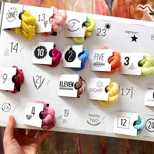 Cross-Border New Product the Yarn Advent Calendar Yarn Christmas Blind Box 24-Day Countdown