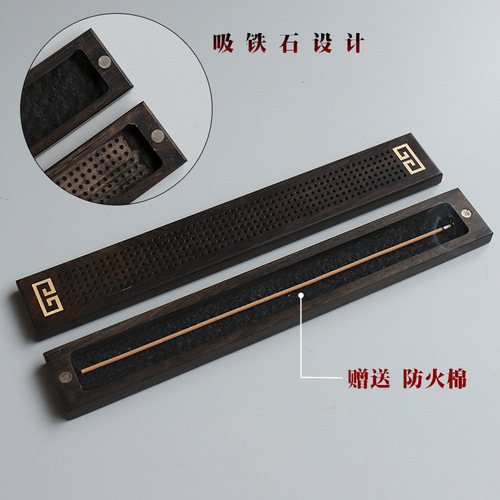 Ebony wood home indoor sandalwood incense burner sandalwood agarwood insert tea ceremony aromatherapy furnace incense box hidden incense sleeping incense box