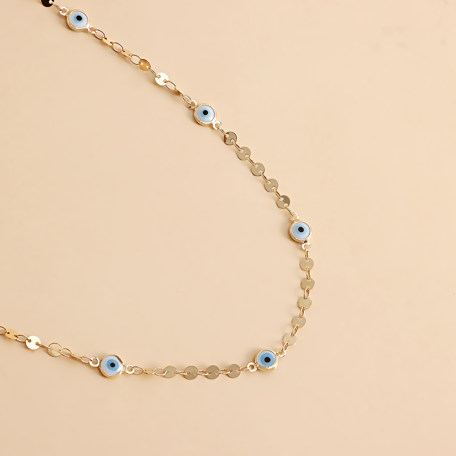 Fashion Devilu0027S Eye Metal Artificial Gemstones Waist Chain