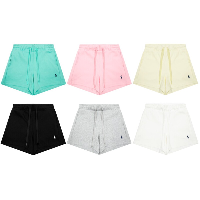 High-End Version~Rl Ralph Lauren Summer Classic Style with Pony Logo Embroidery, Casual Simple Loose Shorts for Women
