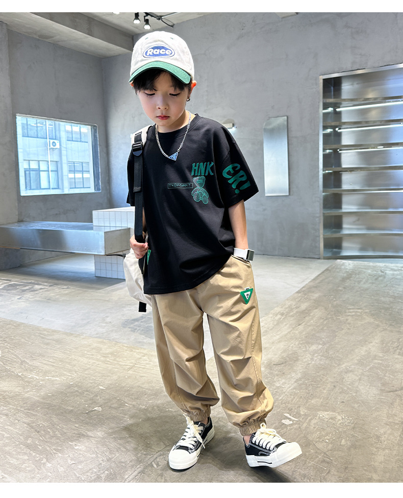 Conjunto ropa niño verano moda estilo mangas cortas verano_voghion.com