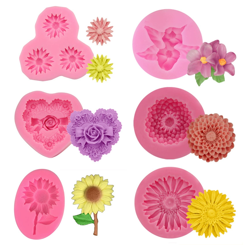 Серия дизайна Daisy Flower Flond Sugar Cake Model Candy Pudding Jelly Model West Point Выпечка DIY оборудование Яйцо