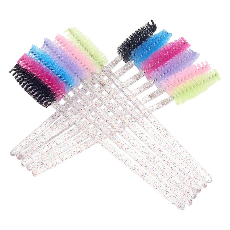 50 pc/pack crystal rod eyelash brush disposable nylon hair eyelash rod eyebrow comb portable eyelash makeup brush