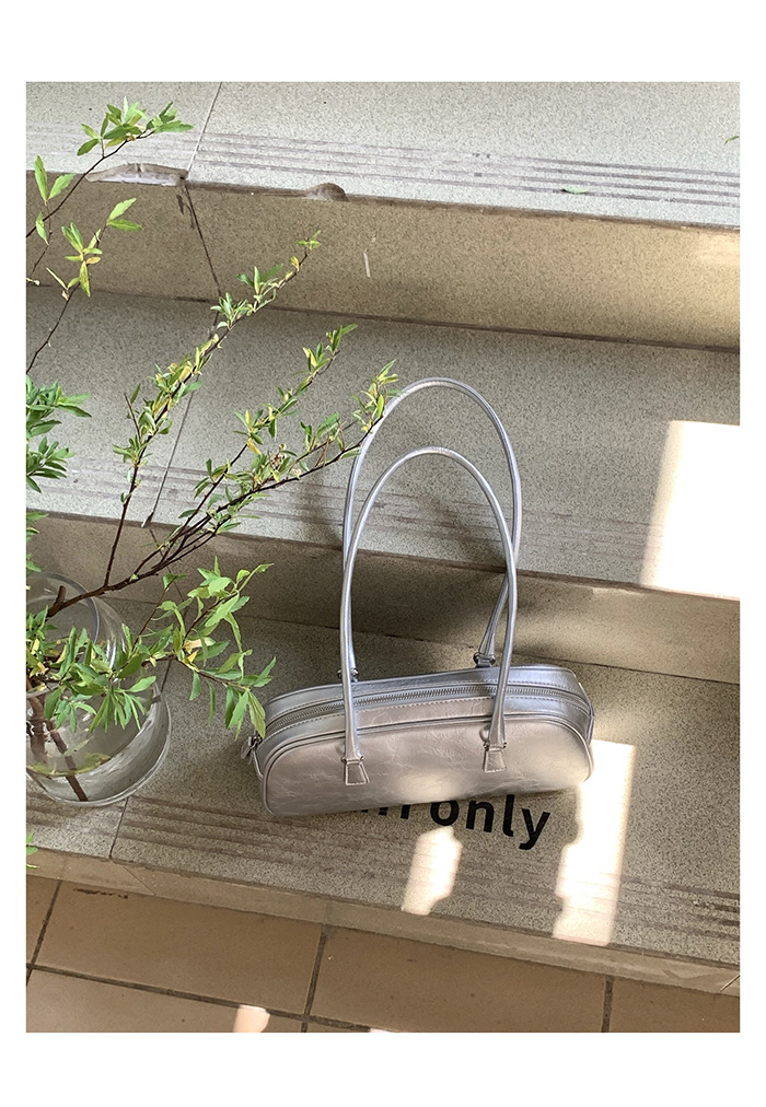 Borsa a spalla argento donna stile balletto borsa sottobraccio_voghion.com