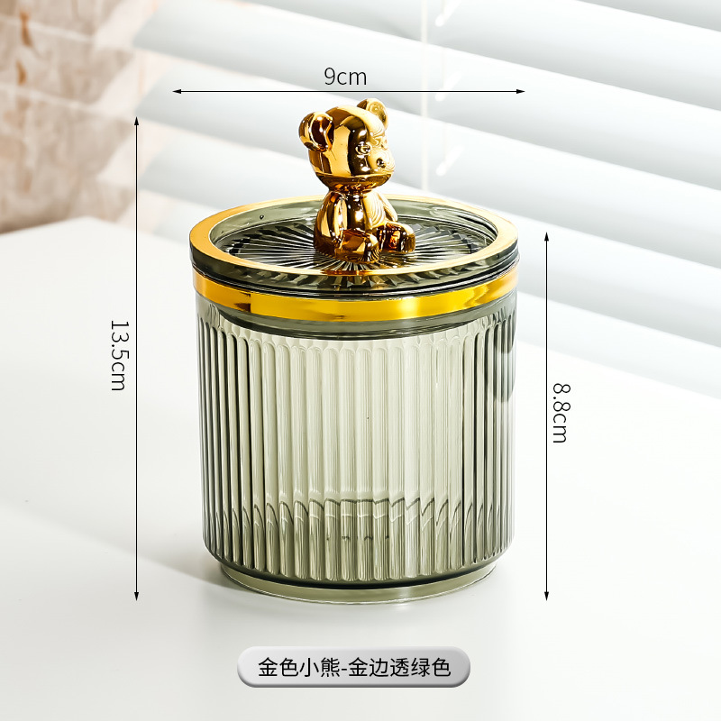 Luz de lujo hisopo de algodón cosmético caja de algodón caja de almacenamiento hogar de alta gama de hilo de algodón hisopo de algodón caja de hilo